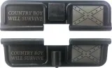 Double Sided Country Boy Will Survive Confederate Flag Laser Engraved Ejection Port Dust Cover