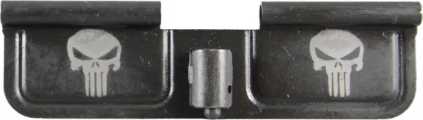 Double Skull AR-15 Laser Engraved Ejection Port Dust Cover AR15_EJECTION_PORT_COVER_DOUBLE_SKULL