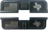 Double Sided Texas Confederate Stars and Bars Laser Engraved Ejection Port Dust Cover 