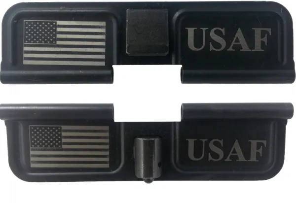 Double Sided USAF U.S. Air Force American Flag Laser Engraved Ejection Port Dust Cover AR15_EJECTION_PORT_COVER_FLAG_USAF_DOUBLE_SIDED
