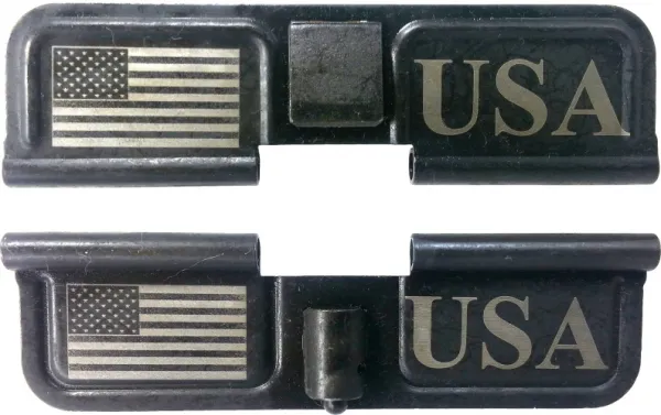 Double Sided USA Flag AR-15 Laser Engraved Ejection Port Dust Cover AR15_EJECTION_PORT_COVER_FLAG_USA_DOUBLE_SIDED