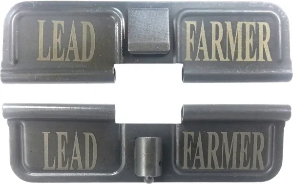 Double Sided Lead Farmer AR-15 Laser Engraved Ejection Port Dust Cover AR15_EJECTION_PORT_COVER_LEAD_FARMER_DOUBLE_SIDED