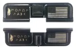 Double Sided Molon Labe Spartan Helmet American Flag Ejection Port Dust Cover