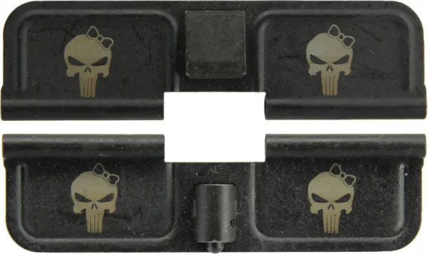Double Sided Punisher Girl AR-15 Laser Engraved Ejection Port Dust Cover AR15_EJECTION_PORT_COVER_PUNISHER_GIRL_DOUBLE_SIDED