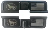 Double Sided Sheep Dog / USA Flag AR-15 Laser Engraved Ejection Port Dust Cover