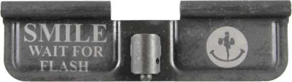 Smiley Wait For Flash AR-15 Laser Engraved Ejection Port Dust Cover AR15_EJECTION_PORT_COVER_SMILEY_FLASH
