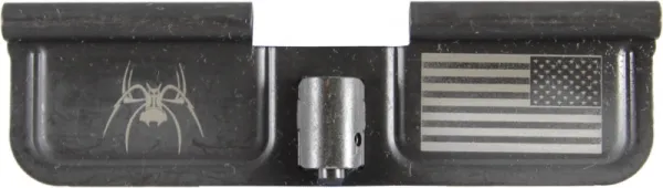 Spider and USA Flag AR-15 Laser Engraved Ejection Port Dust Cover AR15_EJECTION_PORT_COVER_SPIDER_FLAG