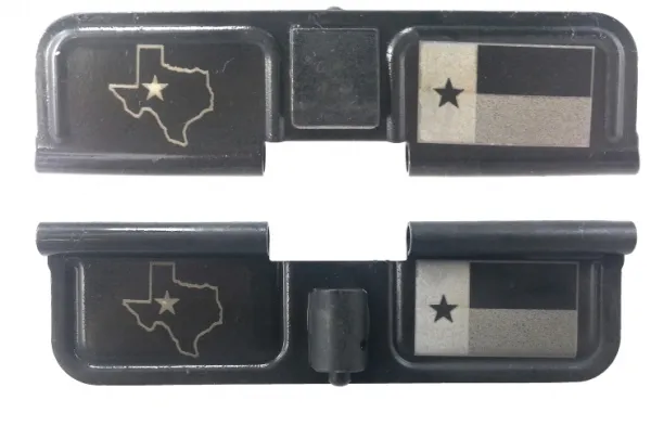 Double Sided Texas State Flag Laser Engraved Ejection Port Dust Cover AR15_EJECTION_PORT_COVER_TEXAS_FLAG_DOUBLE_SIDED