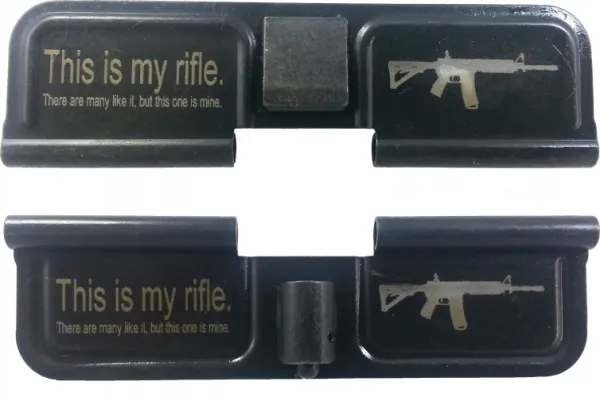 Double Sided This Is My Rifle AR-15 Laser Engraved Ejection Port Dust Cover AR15_EJECTION_PORT_COVER_THIS_IS_MY_RIFLE_DOUBLE_SIDED
