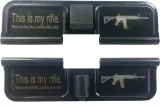 Double Sided This Is My Rifle AR-15 Laser Engraved Ejection Port Dust Cover