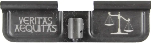 Veritas Aequitas Truth and Justice AR-15 Laser Engraved Ejection Port Dust Cover AR15_EJECTION_PORT_COVER_VERITAS_AEQUITAS_TRUTH_AND_JUSTICE