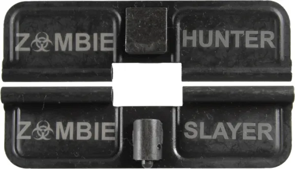 Zombie Hunter Zombie Slayer AR-15 Laser Engraved Ejection Port Dust Cover AR15_EJECTION_PORT_COVER_ZOMBIE_HUNTER_ZOMBIE_SLAYER