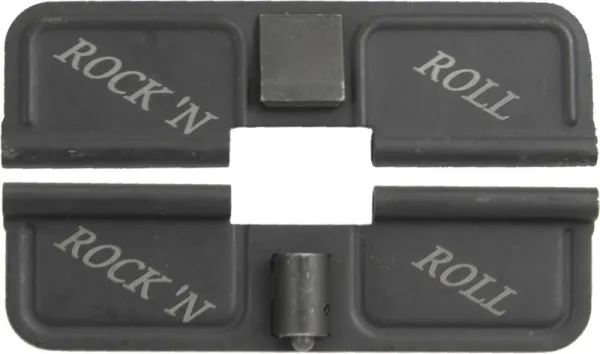 Double Sided Rock N Roll AR-15 Laser Engraved Ejection Port Dust Cover AR15_EJECTION_PORT_ROCK_N_ROLL_DOUBLE_SIDED
