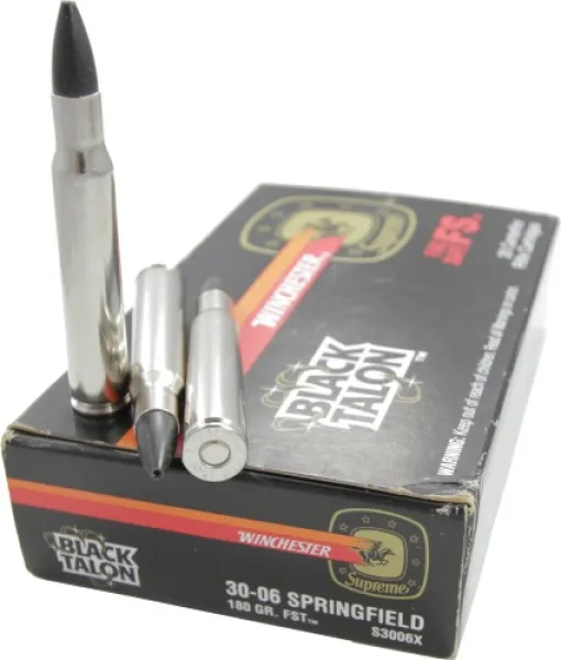 Black Talon 30-06 Springfield 180 Gr. FST Rifle Ammo S3006X - 20 Rounds BLACK_TALON_30-06_SPRINGFIELD_20_ROUND