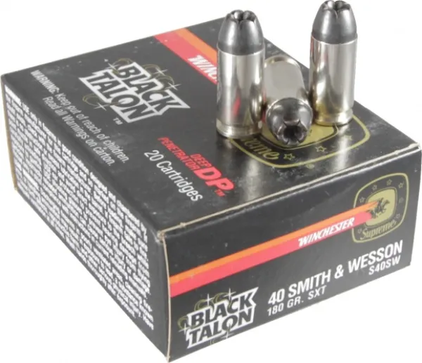 Black Talon 40 Smith and Wesson 180 Gr. SXT Ammo S40SW - 20 Rounds BLACK_TALON_40CAL_20_ROUND