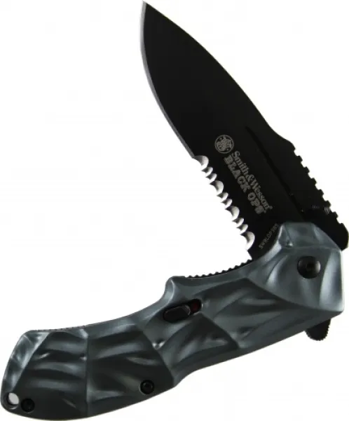 Smith and Wesson Magic Assist Blk Opps Gr- Blk Knives BLOP3BS