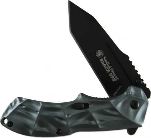 Smith and Wesson Magic Assist Blk Opps Gr-blk T Knives BLOP3TB