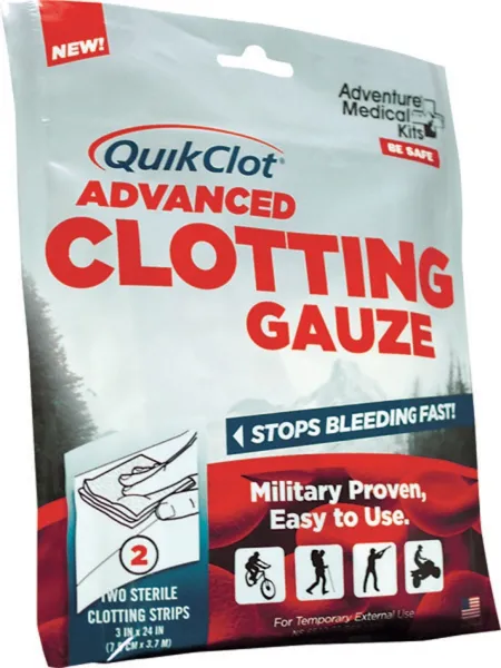 Adventure Medical Quik Clot Adv Clotting Gauze outdoor gear AD0016
