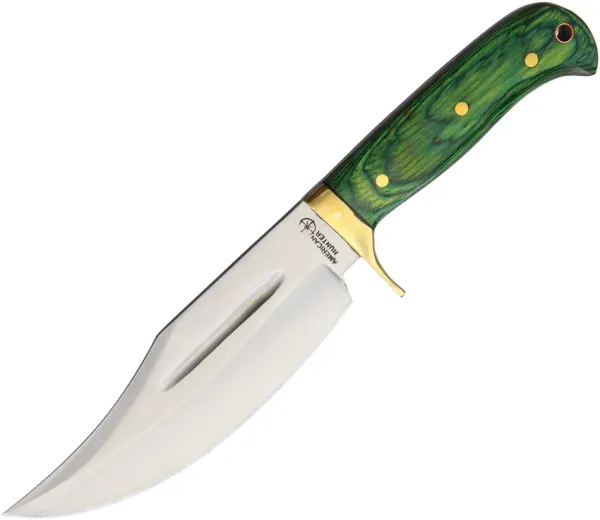 American Hunter Upswept Hunter Green Wood knives AH013