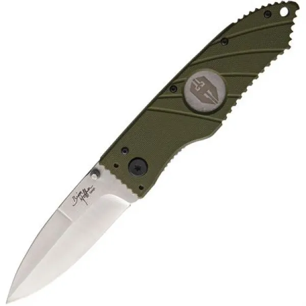 Hoffner Knives Linerlock Olive Smooth Blade ATA31