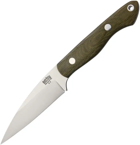 Bark River Mini Bush Seax Green Canvas knives BA09011MGC