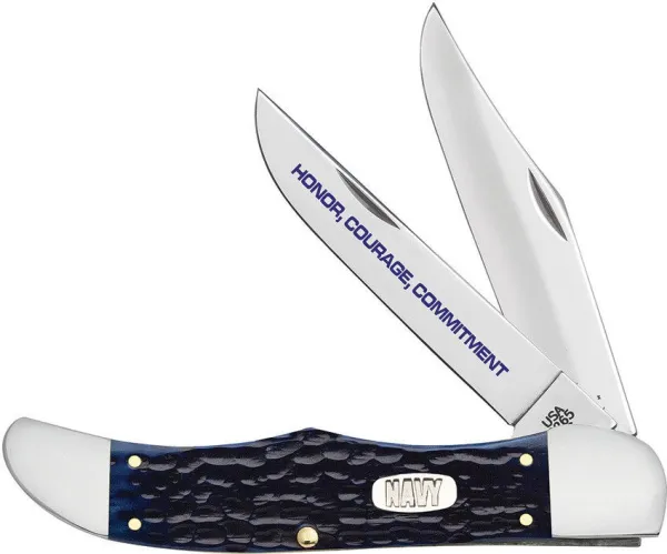Case US Navy Jigged Navy Bone CA17710