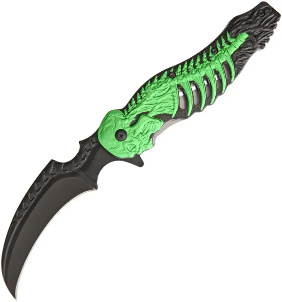 China Made Monster Skull Linerlock A-O knives CN300308GN