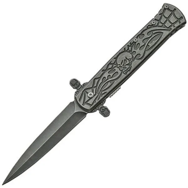China Made Skull Web Linerlock A-O knives CN300310SW
