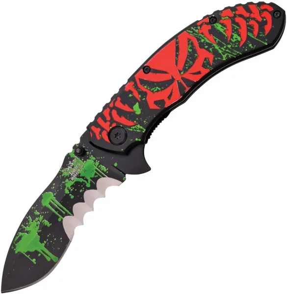 Dark Side Linerlock A-O Red Skull DSA013BRG