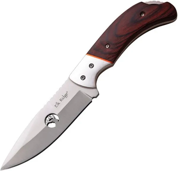 Elk Ridge Fixed Blade Drop Point Brown knives ER554WD