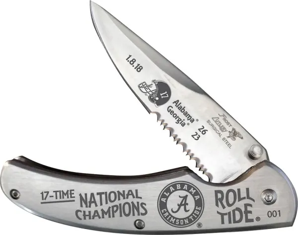 Frost Cutlery Alabama 2017 Champs Linerlock knives FAL17409SS