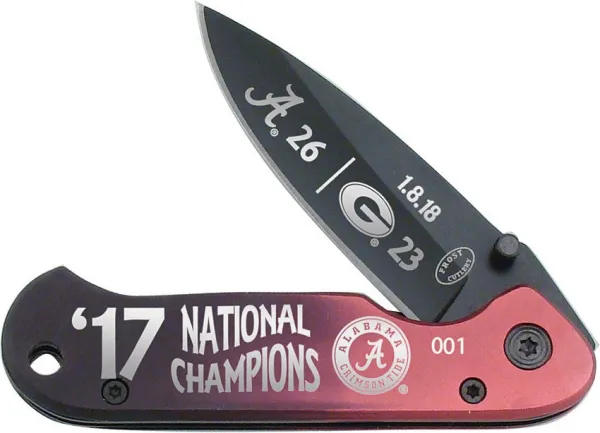 Frost Cutlery Alabama 17 National Champs knives FAL17PU818