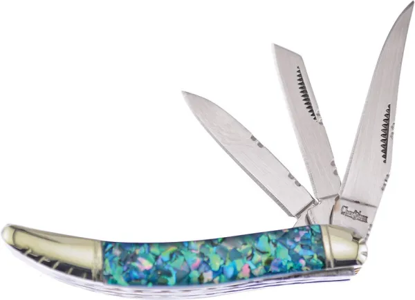 Frost Cutlery Three Blade Toothpick Green knives FCSW1093ABG
