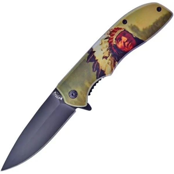 Frost Cutlery Linerlock Native American A-O knives FFC28IN2