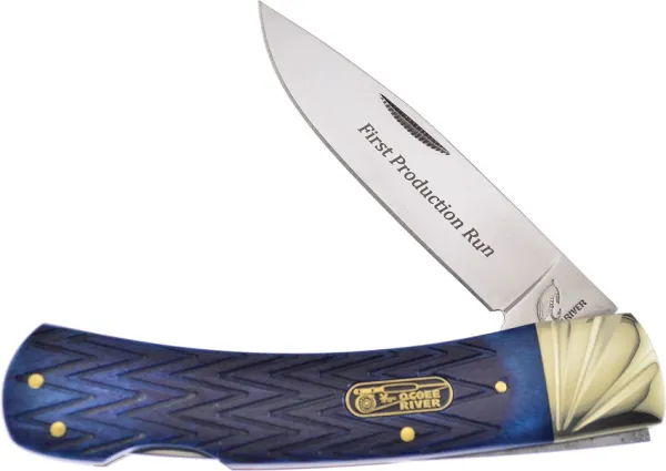 Frost Cutlery Lockback Blue Bone knives FOC557BLPB