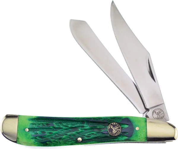 Frost Cutlery Dog Leg Trapper Green Bone knives FWT602GJB