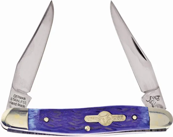 German Bull Muskrat Blue Pick Bone knives GB108BLPB