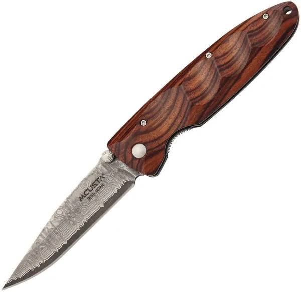 Mcusta Damascus Linerlock knives MCU24DR