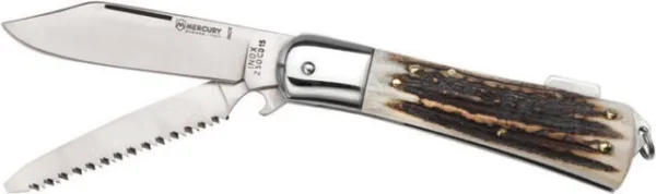 Mercury Folding Hunting Knife with Saw MER9812GDG