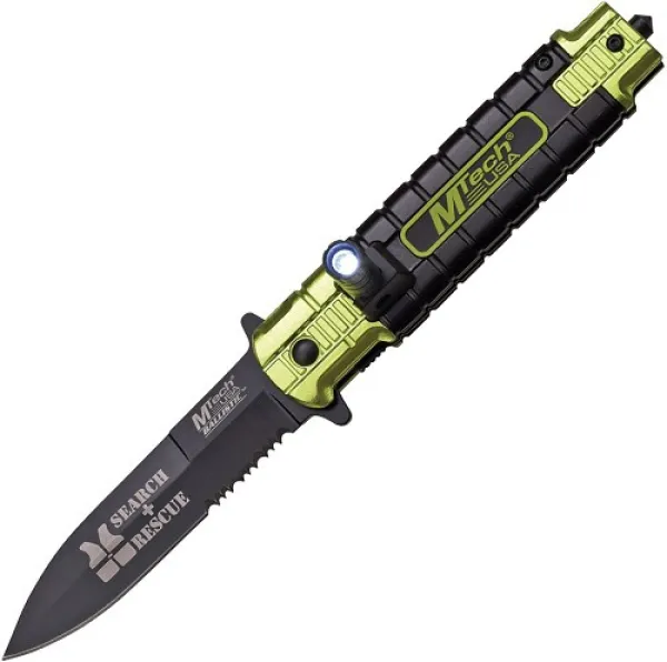 MTech LED Linerlock A-O knives MTA859YL