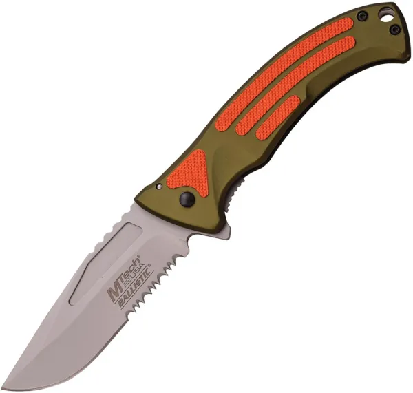 MTech Linerlock A-O Green-Orange knives MTA922GO