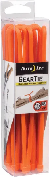  Gear Tie 12in Orange N03356