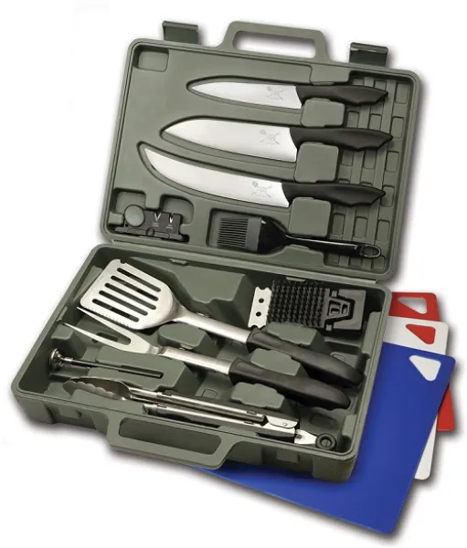 Outdoor Edge Cut-N-Que Pro 14pc BBQ Set knives OECU14