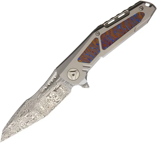 Reate Knives K3 Framelock Damascus Mokuti REAK3TDM