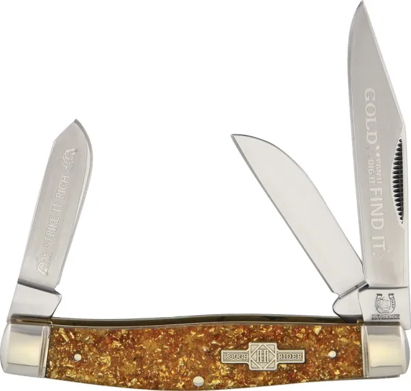 Rough Ryder Gold Flake Stockman knives RR1518