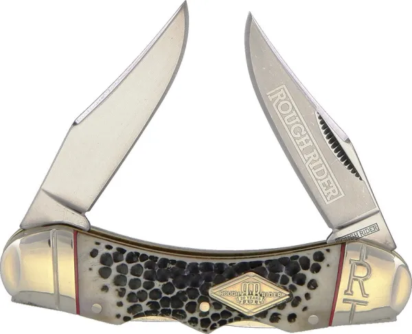 Rough Ryder Double Lockback Buckshot Bone knives RR1546