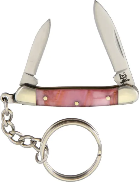 Rough Ryder Mini Canoe Keychain Pink knives RR1553