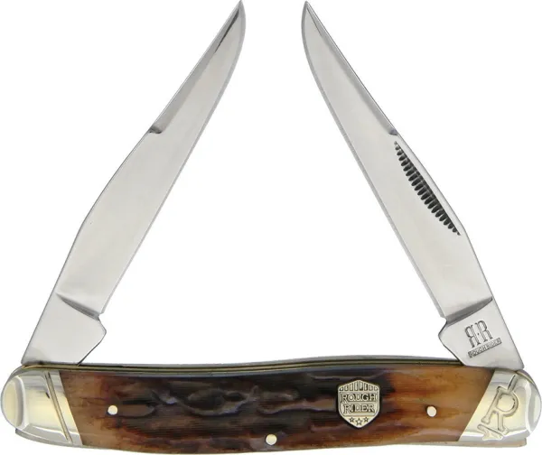 Rough Ryder Muskrat Brown Stag Bone knives RR1805