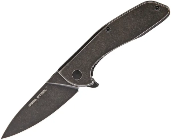 Real Steel E571 Framelock Black Stonewash RS7132
