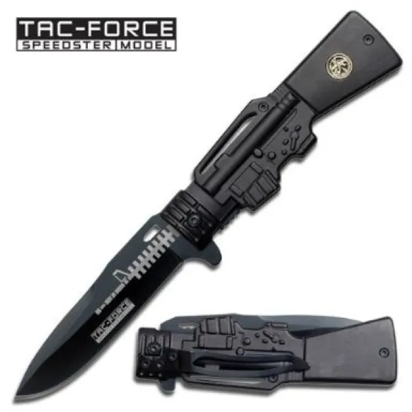  Gun Stock Linerlock A-O Black TF706BK